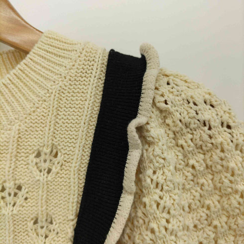 ザラ ZARA Knit Top with ruffles レディース import:S