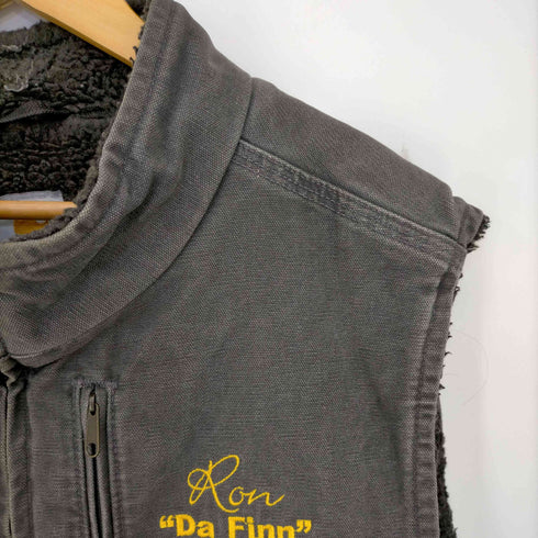 カーハート Carhartt 企業ロゴ 刺繍 ダック地ベスト 裏地フリース メンズ import:XXL