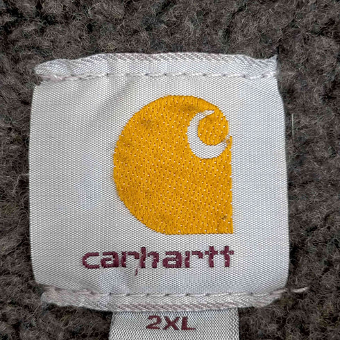 カーハート Carhartt 企業ロゴ 刺繍 ダック地ベスト 裏地フリース メンズ import:XXL