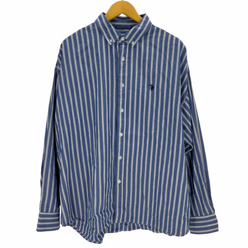 ユーエスポロアッスン U.S.POLO ASSN オーバーサイズ ストライプシャツ メンズ JPN:L