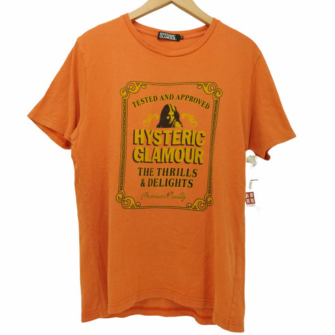 ヒステリックグラマー HYSTERIC GLAMOUR ロゴプリント クルーネック ショートスリーブTシャツ レディース M