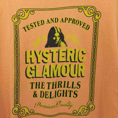 ヒステリックグラマー HYSTERIC GLAMOUR ロゴプリント クルーネック ショートスリーブTシャツ レディース M