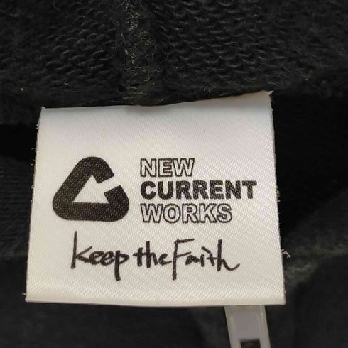 NEW CURRENT WORKS ロゴプリント ジップアップ パーカー メンズ import:M