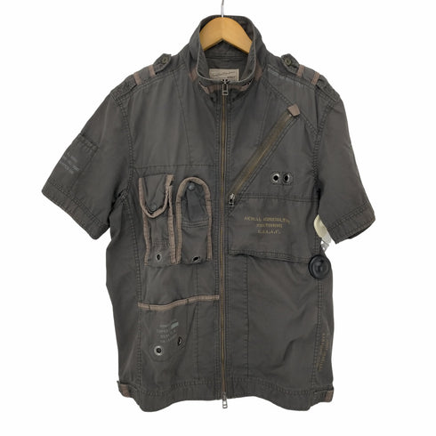 アヴィレックス AVIREX S/S ARMY CUSTOM ZIP SHIRT カスタムジップシャツ メンズ JPN:XL