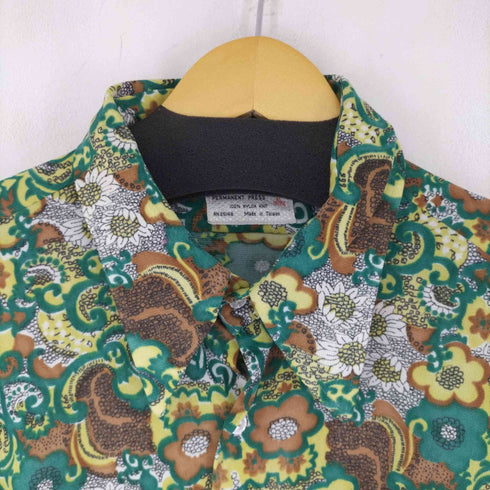 ディレクション DIRECTION 70S 花柄 ナイロンL/Sシャツ メンズ JPN:XL