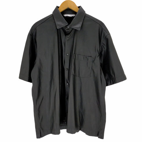ザラ ZARA フェイクレザー 半袖シャツ メンズ JPN:XL