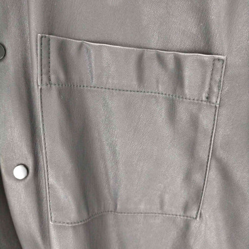 ザラ ZARA フェイクレザー 半袖シャツ メンズ JPN:XL