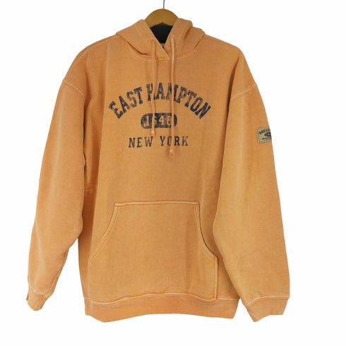 BREEZIN'UP 90S MADE IN USA ラバープリントフーディー EAST HAMPTON メンズ import:L