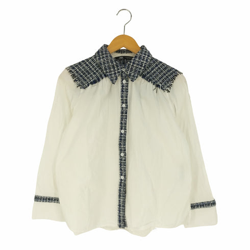 ザラ ZARA ツイードミックスブラウス レディース import:S