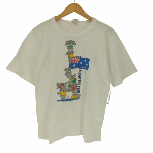 オーストラリア国旗 アニマル プリント S/S クルーネック Tシャツ シングルステッチ メンズ import:M