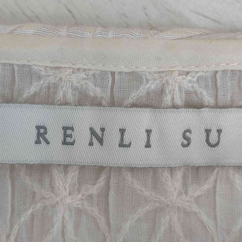 RENLI SU 刺繍 丸襟ブラウス レディース import:M