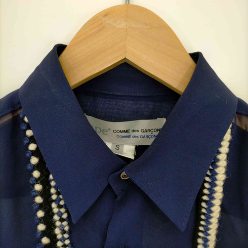 コムデギャルソン COMME des GARCONS 装飾 長袖シアーブラウス レディース JPN:S