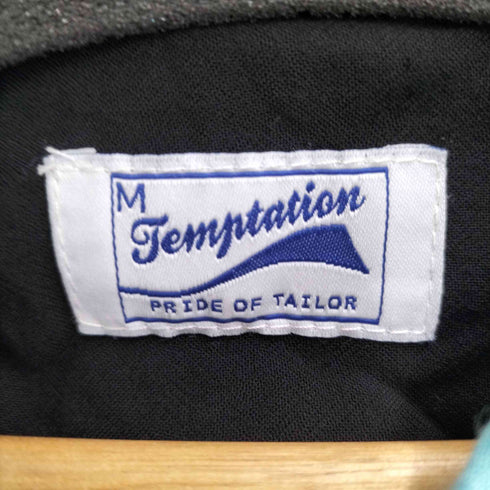テンプテーション Temptation レーヨン バック刺繍 バイカラー ボウリングシャツ メンズ JPN:M