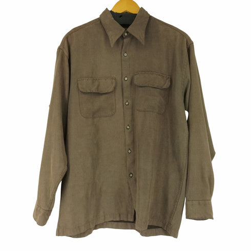 ヴァンヒューゼン VAN HEUSEN 90S SOFT SUEDE フラップポケット L/Sシャツ メンズ JPN:M