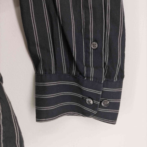 ヴァンヒューゼン VAN HEUSEN コットンストライプ L/S シャツ メンズ import:XL