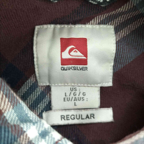 クイックシルバー Quiksilver チェック L/S ネルシャツ メンズ import:L