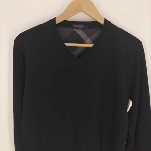 ブラックレーベルクレストブリッジ BLACK LABEL CRESTBRIDGE ロゴパッチ Vネック ウールニット メンズ L