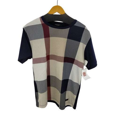 ブラックレーベルクレストブリッジ BLACK LABEL CRESTBRIDGE ノバチェッククルーネックS/Sカットソー シアサッカー メンズ JPN:L