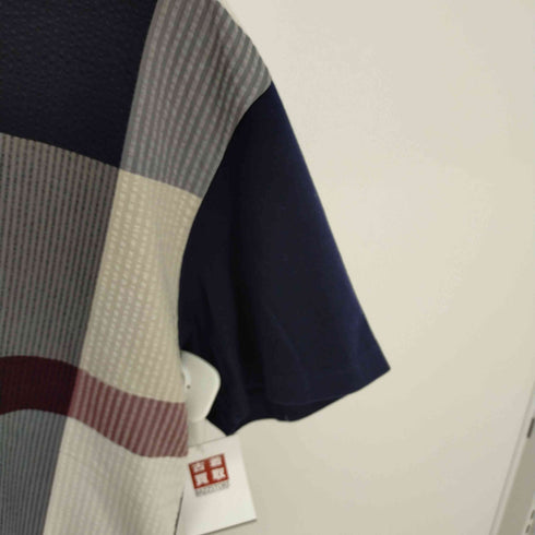 ブラックレーベルクレストブリッジ BLACK LABEL CRESTBRIDGE ノバチェッククルーネックS/Sカットソー シアサッカー メンズ JPN:L
