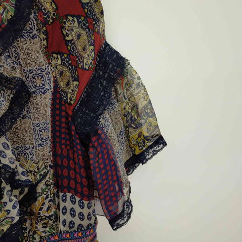 シエリ コレクション SIERLI COLLECTION パッチワーククレージーフリンジワンピース レディース M