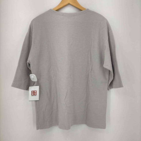 ユナイテッドアローズグリーンレーベルリラクシング UNITED ARROWS green label relaxing グリッティージャカードノーカラー5分袖Tシャツカットソー メンズ JPN:M
