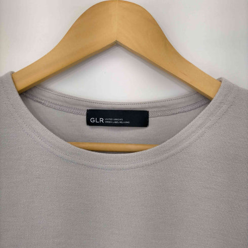 ユナイテッドアローズグリーンレーベルリラクシング UNITED ARROWS green label relaxing グリッティージャカードノーカラー5分袖Tシャツカットソー メンズ JPN:M