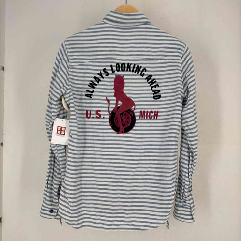 ヒステリックグラマー HYSTERIC GLAMOUR バック刺繍ボーダーL/S シャツ レディース JPN:S