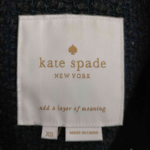 ケイトスペード Kate spade フラワー刺繍 ツイードコート レディース XS