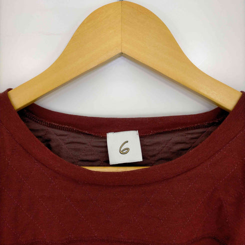ロクビューティーアンドユースユナイテッドアローズ 6 BEAUTY & YOUTH UNITED ARROWS COTTON NYLON × QUILTED FOOT BALL T‐SHIRT レディース
