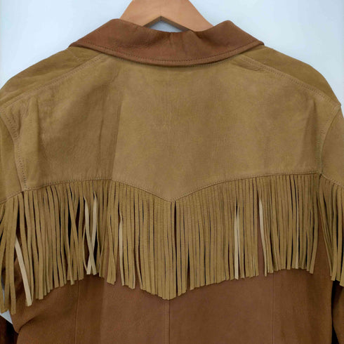 サンローランパリ SAINT LAURENT PARIS エディ期 16SS ラムレザーフリンジジャケット メンズ EUR:48