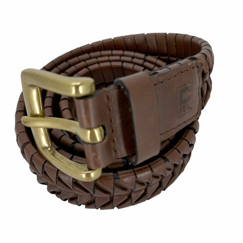 チャップスラルフローレン CHAPS RALPH LAUREN 編み込み レザーベルト メンズ