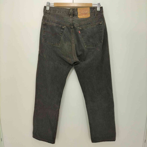 リーバイス Levis 87年製 532刻印 USA製 脇割り 先染めブラック 501 ストレートデニムパンツ メンズ 31×32