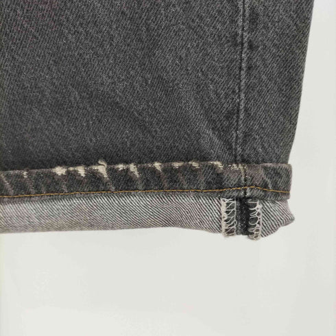 リーバイス Levis 87年製 532刻印 USA製 脇割り 先染めブラック 501 ストレートデニムパンツ メンズ 31×32