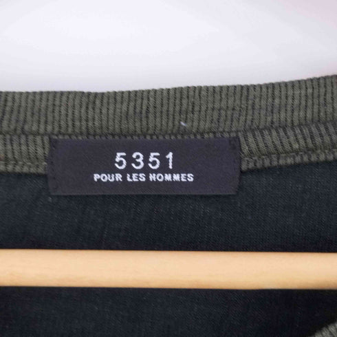 ゴーサンゴーイチプールオム 5351 POUR LES HOMMES コットンポリウール Vネックニットカットソー メンズ JPN:1