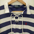 ポロバイラルフローレン Polo by RALPH LAUREN USA製 ポニー刺繍 レースアップ 長袖 ポロシャツ メンズ import:XL