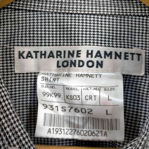 キャサリンハムネットロンドン KATHARINE HAMNETT LONDON シェルボタン 配色切替 シャツ メンズ JPN:L