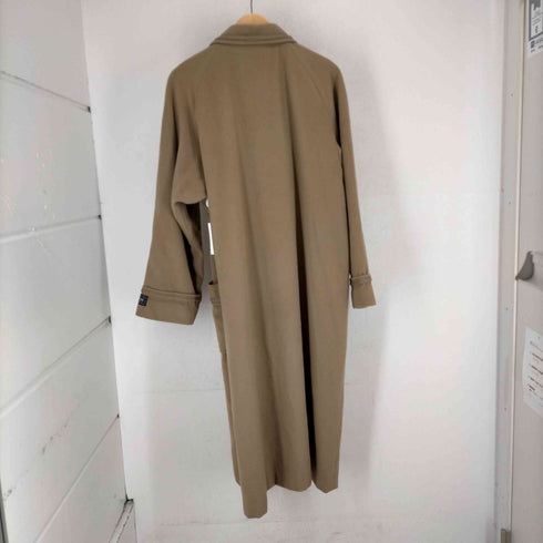 バーバリーズ BURBERRY’S 90S 袖タグ カシミヤ混 裏地ノヴァチェック ロゴ刺繍 ウールガウンコート レディース import:L