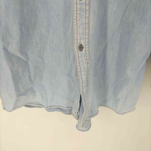 ラッキーストライク LUCKY STRIKE 90S 金属ボタン ダブルポケット L/S デニム シャツ メンズ import:L