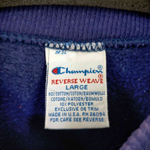 チャンピオン Champion USA製 刺繍タグ REVERSE WEAVE 目あり クルーネックスウェット メンズ import:L