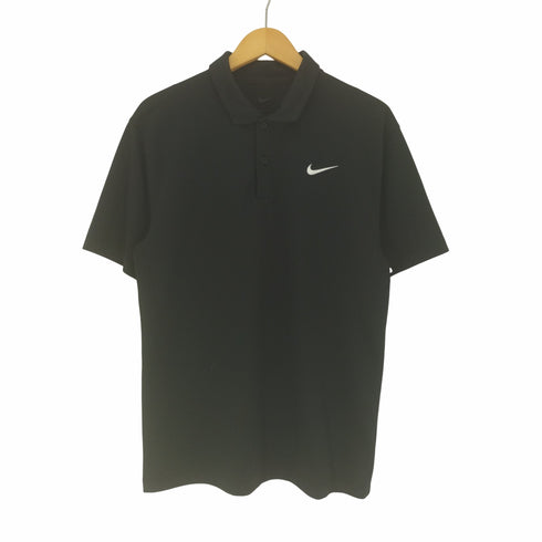 ナイキ NIKE DRI-FIT ワンポイント スウッシュ 刺繍 S/S ポロシャツ メンズ import:M