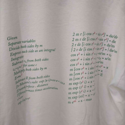 フルーツオブザルーム FRUIT OF THE LOOM 90S MADE IN USA 数式プリントTシャツ メンズ import:XL