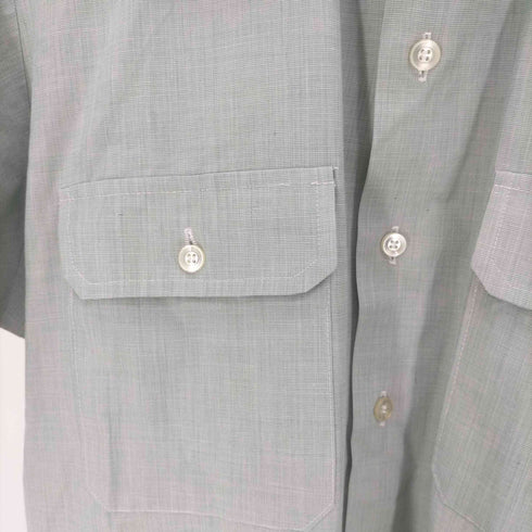 ヴァンヒューゼン VAN HEUSEN US ARMY GREEN DRESS S/S SHIRT メンズ