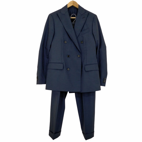 ラルディー二 LARDINI ウール ダブルブレストテーラードジャケット セットアップ メンズ 46 REG