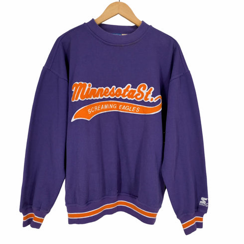 スターター STARTER 90S Minnesota State Screaming Eagles カレッジロゴ 鹿の子スウェットトレーナー メンズ import:M