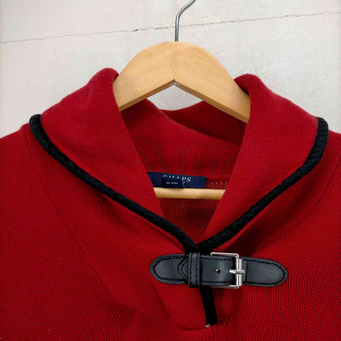 チャップス CHAPS ベルト付き ショールカラー コットンニット レディース import:M