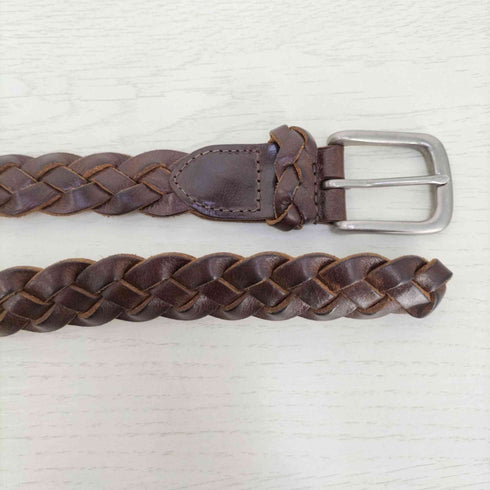 ユナイテッドアローズグリーンレーベルリラクシング UNITED ARROWS green label relaxing レザーメッシュベルト メンズ M