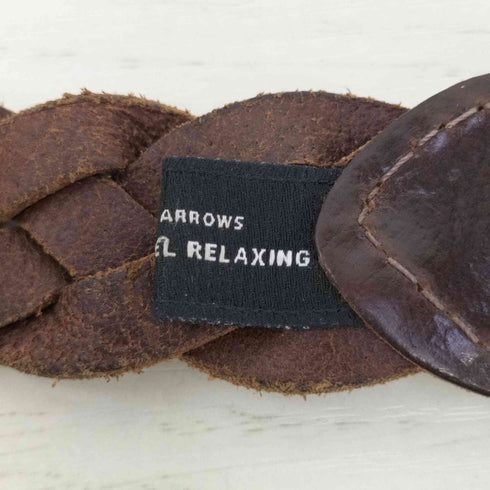 ユナイテッドアローズグリーンレーベルリラクシング UNITED ARROWS green label relaxing レザーメッシュベルト メンズ M