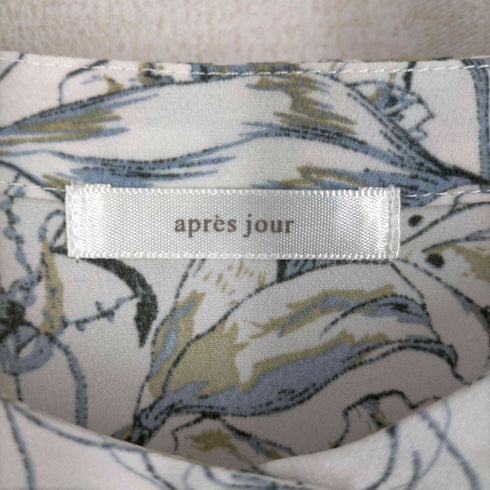 アプレジュール Apres jour 花柄フリルウエストリブワンピース レディース FREE
