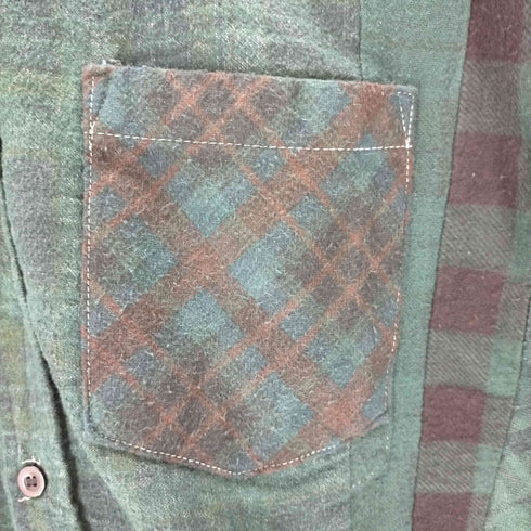 リビルドバイニードルズ rebuild by needles 7 Cuts Wide Shirt Over Dye メンズ