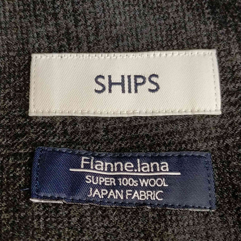 シップス SHIPS Flanne.Jana グレンチェック ウール2Bテーラードジャケット メンズ JPN:M